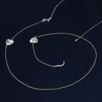 Металлическая нескользящая цепочка, с сердцем, для очков и масок GL915