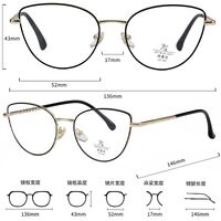 Metal frame with Blue Ray Cut protection lenses MAMO F93006