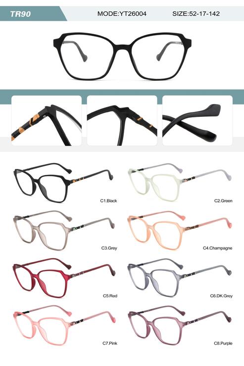 Plastic TR90 frame for women with spring hinges YT26004-DA