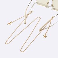 Металлическая нескользящая цепочка золотого цвета, с подвеской в виде морской звезды, для очков и масок GL316