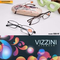 Eyeglasses in a metal frame with case tube Vizzini 898 quality class I