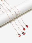 Glasses chain with cherries and strawberries set of two-piece GM032