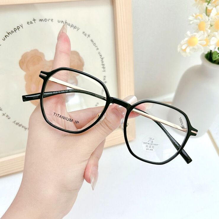 Titanium + plastic TR90 extralight frame with lens Blue Ray Cut MAMO T22033