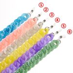 Acrylic non-slip matte chain, concave shape, for glasses and masks GB051