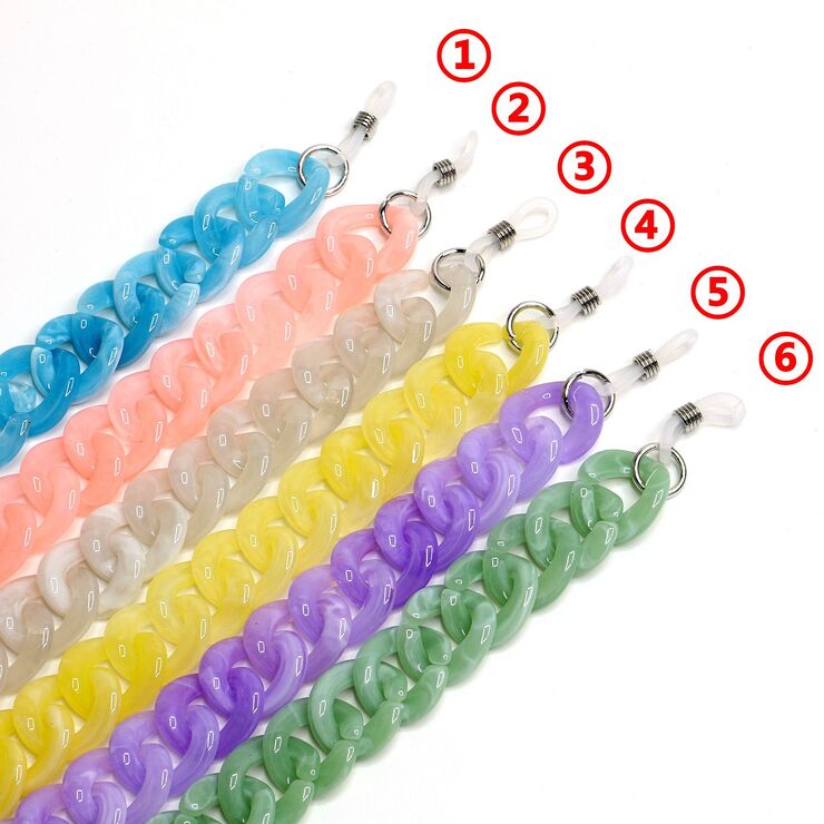 Акриловая нескользящая матовая цепочка, вогнутая форма, для очков и масок GB051