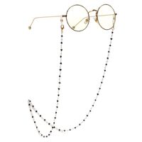 Gold-colored metal non-slip chain, with crystal, for glasses and masks GL720