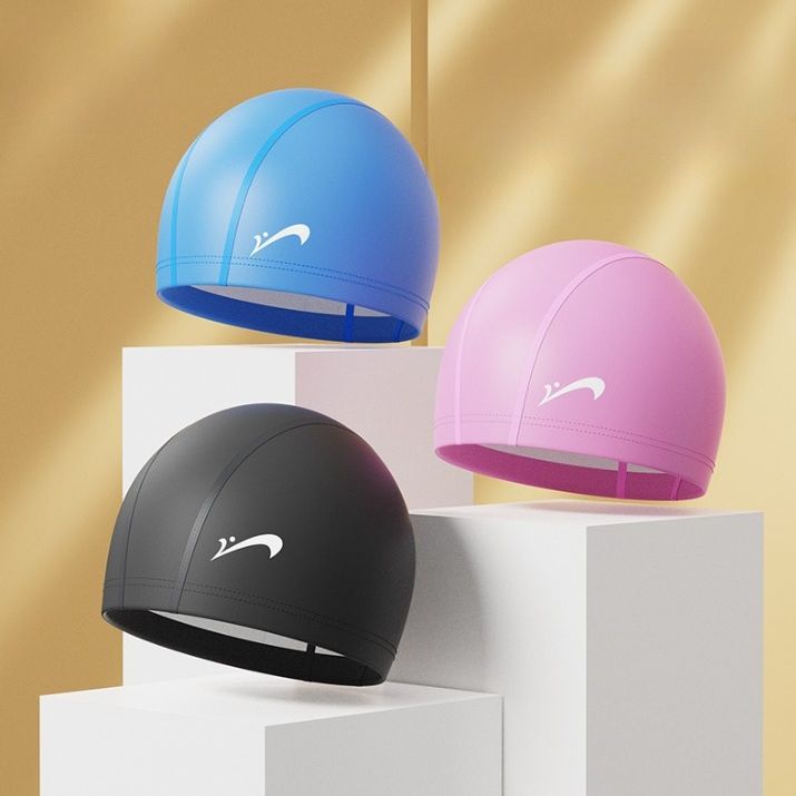 Шапочка для плавания поливинилхлоридная водонепроницаемая взрослая 贵人鸟PU泳帽-YU