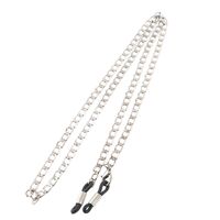 Металлическая нескользящая цепочка серебряного цвета, для очков и масок GS005