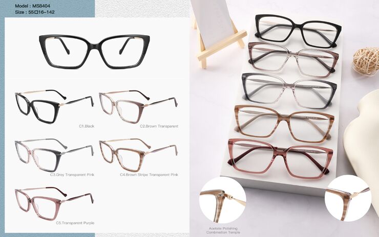 Plastic acetate frame for women Big City MS8404
