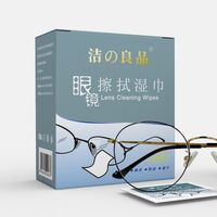 Disposable glasses lens cleaner wet wipes with fruit fragrence 5050P0715, 70*150 mm (100 pieces pack, price is for 1 pack)