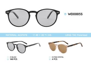 Metal frame polarized sunglasses with spring hinges WD0005S