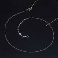 Металлическая нескользящая цепочка серебряного цвета, с цветком, для очков и масок GL922