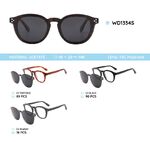 Acetate plastic frames with a sun protection clip-on WD1334S