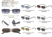 Rimless polarized metal sunglasses with spring hinges Leke L31913PC