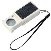 Folding magnifier with universal backlight 9881A-XX, dimensions: ⌀25 mm. Magnification: 45Х