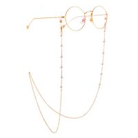 Gold-colored metal non-slip chain, with pearl, for glasses and masks GL879