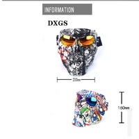 Safety shockproof sports goggles-mask 风镜-骷颅头转印