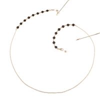 Gold-colored metal non-slip chain, with  black eyes, for glasses and masks GL799