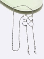 Gold glasses chain with black and white crystals GL037(1)