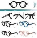 Plastic frames for glasses, thick acetate Big City H2822