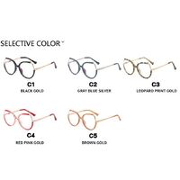 Combined (plastic+metal) glasses with blue light protection for women 7196-PN