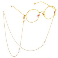Metal non-slip chain, with pearls, for glasses and masks GL505