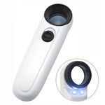 Portable pocket magnifier with backlight 6b-1b-1, diameter: 21 mm, magnification: 40X