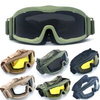 Safety shockproof tactical goggles +3 caps 军迷眼镜dxgs