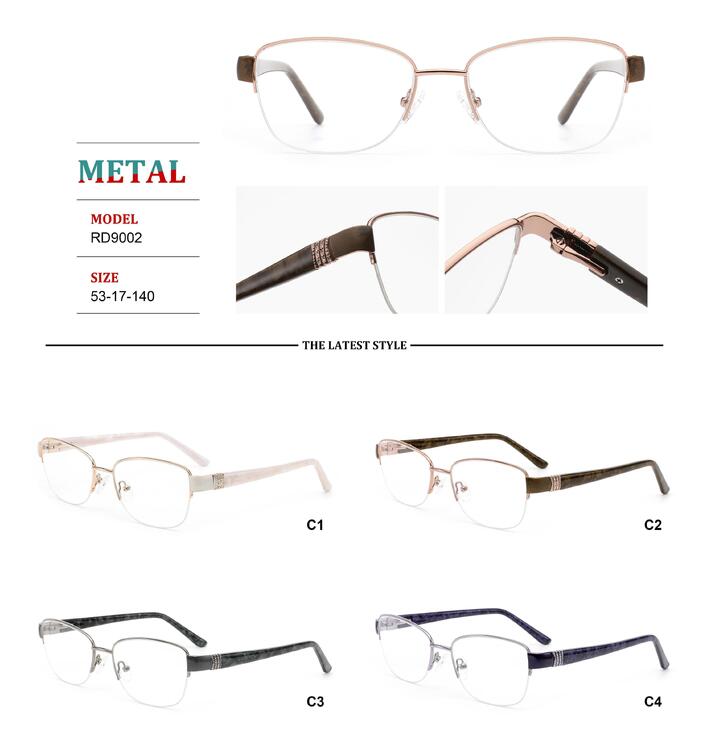 Nylor metal frames for glasses with spring hinges Big City RD9002