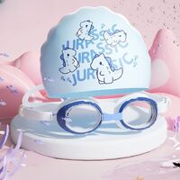 Swimming waterproof anti-fog goggles for kids (3-12 years), set with cap, 503-YU