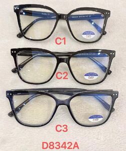 Computer glasses with blue light protection, with box and soft case Defile D8342A
