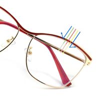 Metal glasses with blue light and UV protection 9717-GT