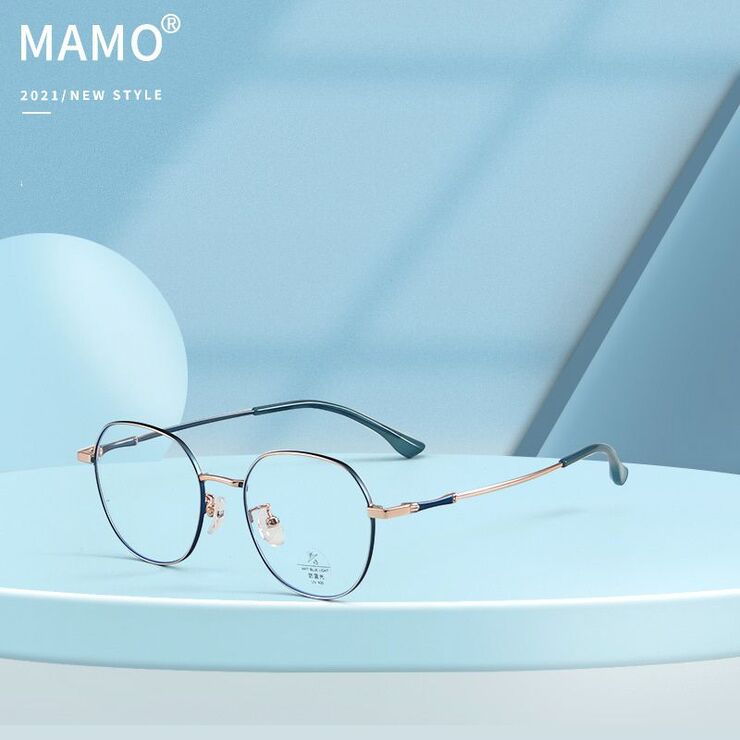 Оправа металлическая с линзами Blue Ray Cut MAMO H5533
