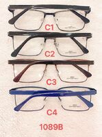 Metal frame for glasses with spring hinges 1089B