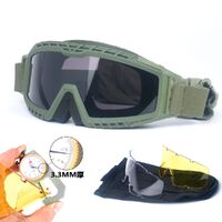 Safety shockproof tactical bulletproof goggles, set 3 lens, 战术-xin3.3-DX