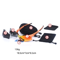 Safety shockproof sports goggles+3 caps 骑行-9036-1