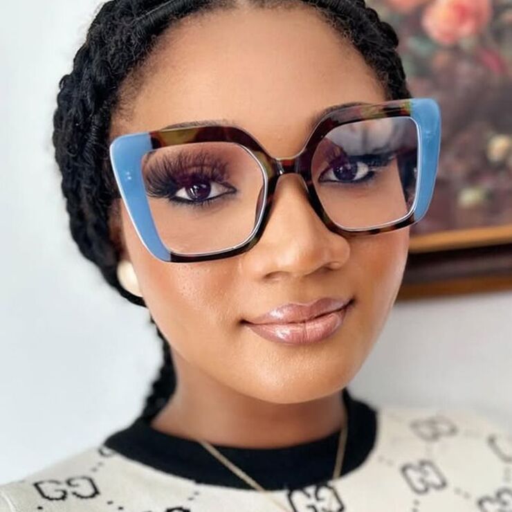 Plastic glasses with blue light protection for women 4856-PN