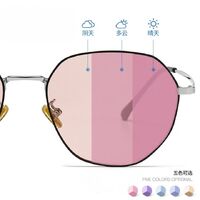 Очки металлические фотохромные с защитой от синего света 2897-2-GT