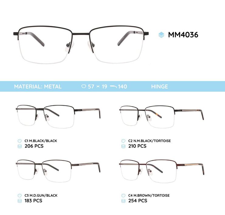 Nylor metal men's frame for glasses MM4036