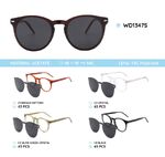 Acetate plastic frames with a sun protection clip-on and TAC lenses WD1347S