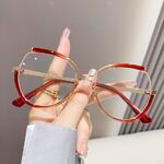 Combined (plastic+metal) glasses with blue light protection for women 7196-PN