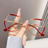 Combined (plastic+metal) glasses with blue light protection for women 7196-PN