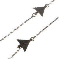 Bronze-colored metal non-slip chain, with a triangle, for glasses and masks GL134