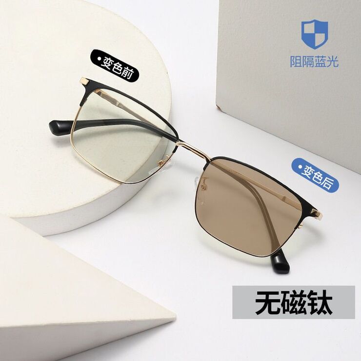Photochromic glasses with blue light and UV protection 9660-GT