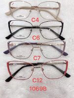 Metal frame for glasses with spring hinges Defile D1069B