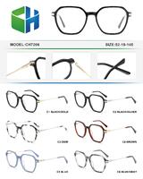 Plastic acetate frame with spring hinges CH7206-DA