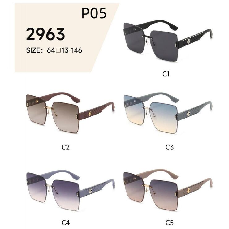 Polarized metal + TR90 sunglasses with nylon lenses P05KY 2963