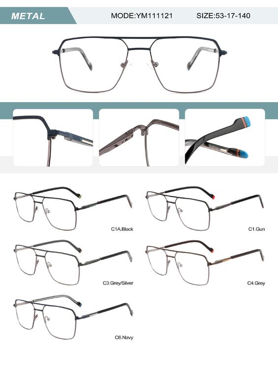 Оправа металлическая мужская с флексом YM111121-DA