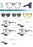 Оправа пластиковая из материала ацетат, с флексом + насадка солнцезащитная (клипон) Big City F3001S