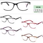 Ready-made plastic frame glasses for women Vizzini V8188, diopters from +1.00 to +4.00 (step 0.25)